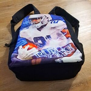 NFLPA Dallas Cowboys 'Run Zeke' Black Blue White Sports Backpack
